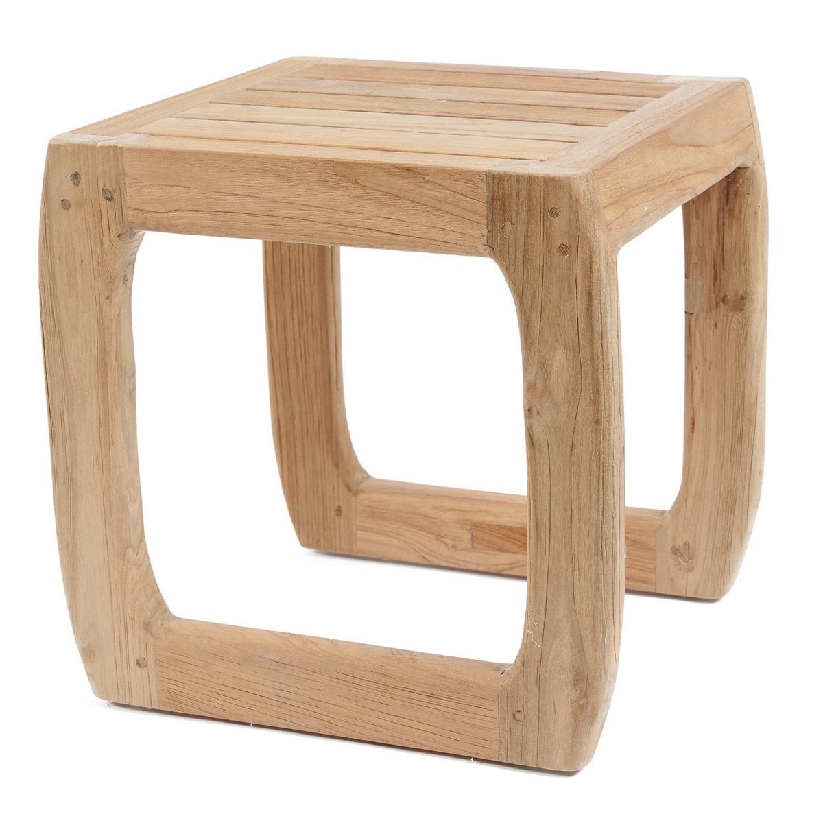 Outdoor-Hocker aus Holz mit runder Form | VIA X SELECTION