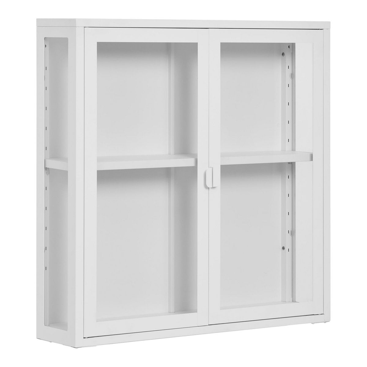 Hängender Vitrinenschrank weiß, 80 × 18 × 80 cm | VIA X SELECTION