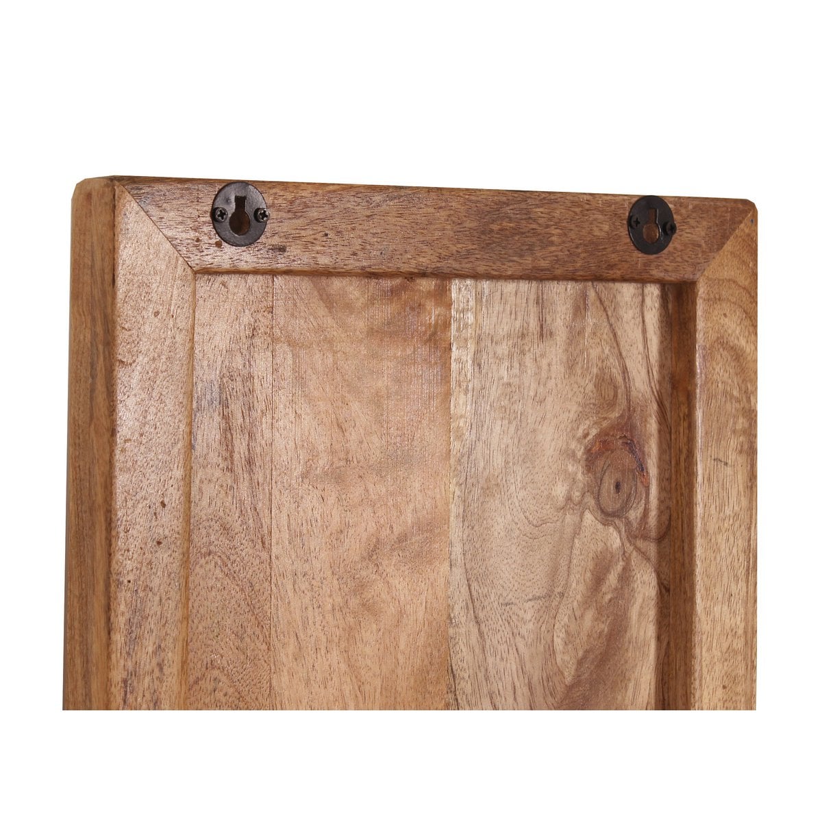 Wand-Weinregal aus Mangoholz und schwarzem Metall für 4 Flaschen, 16 × 33 × 80 cm | VIA X SELECTION
