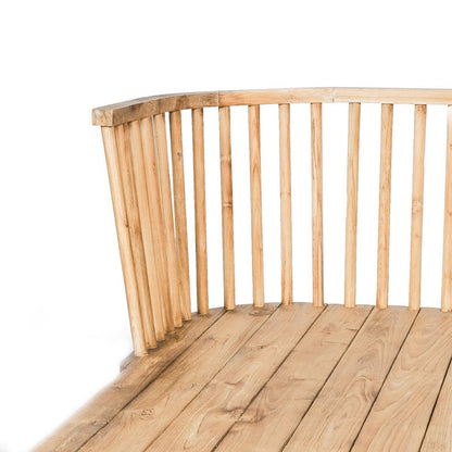 Doppel-Daybed aus recyceltem Teakholz mit Outdoor-Kissen | VIA X SELECTION