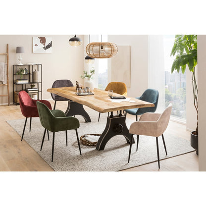 Esstisch Mangoholz A-Gestell mit Kurbelrad, 160 × 90 cm | VIA X SELECTION