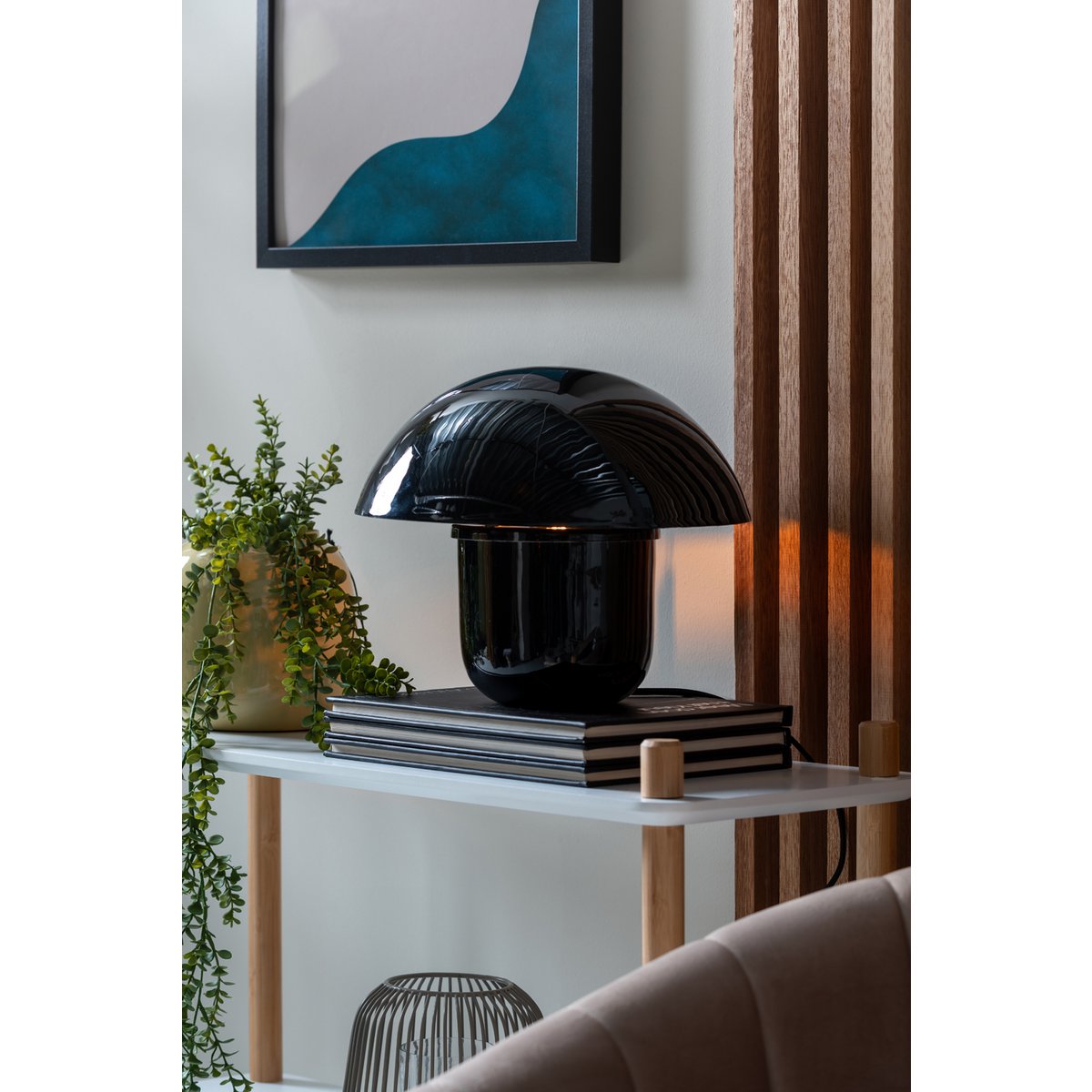 Leitmotiv Fat Mushroom Tischleuchte in Schwarz | VIA X SELECTION