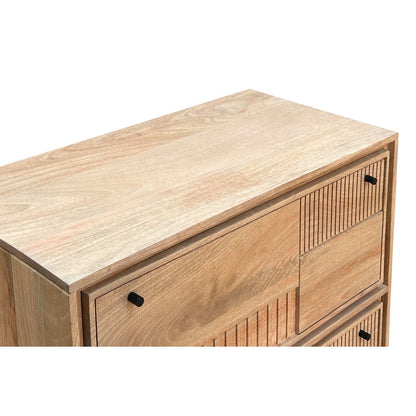 Schuhschrank aus Mangoholz mit Lamellenfront, 40 × 85 × 90 cm | VIA X SELECTION