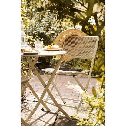 Bistro-Set in Taupe mit zwei Stühlen und Tisch | VIA X SELECTION
