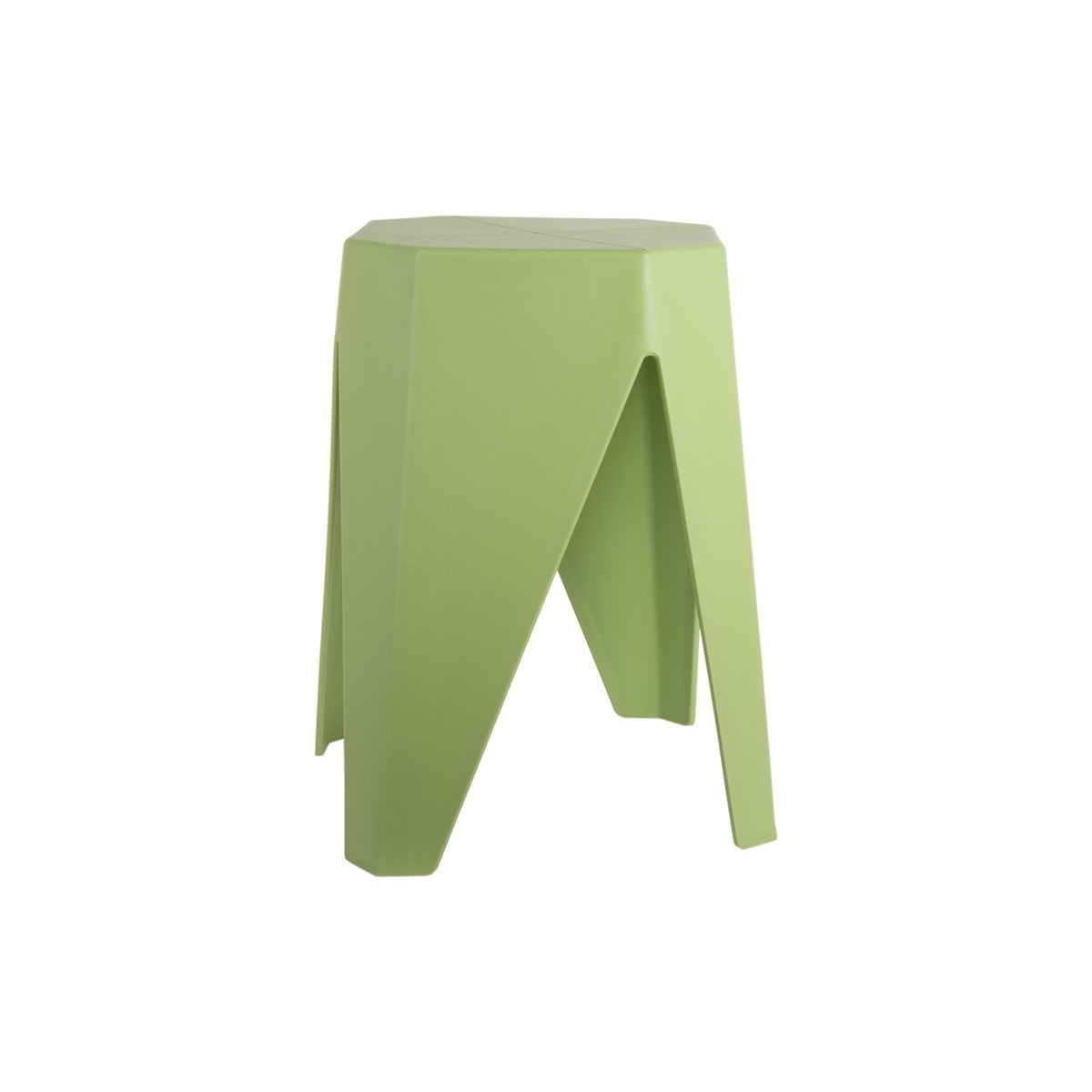 Kompakter Kunststoffhocker Grün | VIA X SELECTION