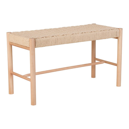 Sitzbank aus Pappelholz natur 80 cm mit Papierkordel | VIA X SELECTION