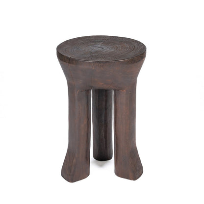 Dreibein-Beistelltisch in Dunkelwalnuss, 40 × 40 × 60 cm | VIA X SELECTION