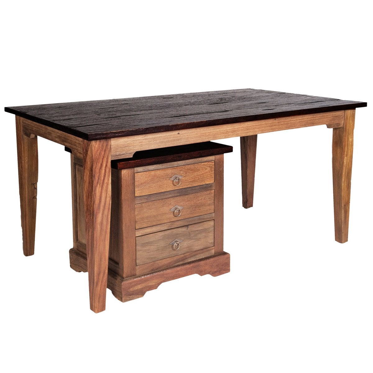 Esstisch recyceltes Teak zweifarbig, 160 × 90 cm | VIA X SELECTION