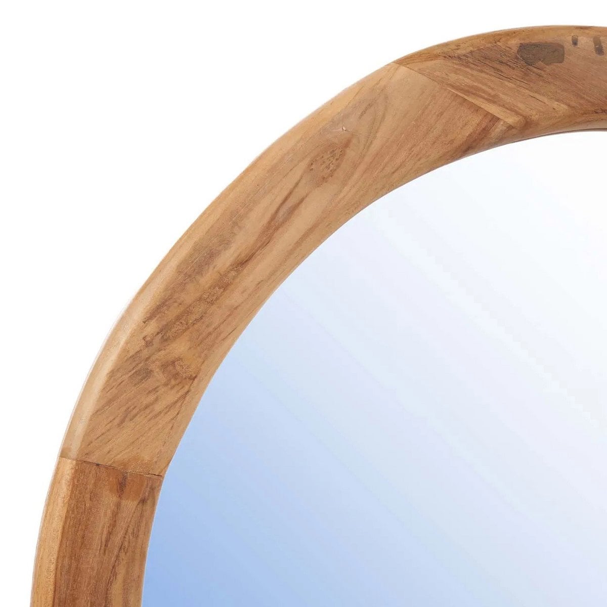 Wandspiegel mit organischem Teakholzrahmen, 56 × 80 cm | VIA X SELECTION