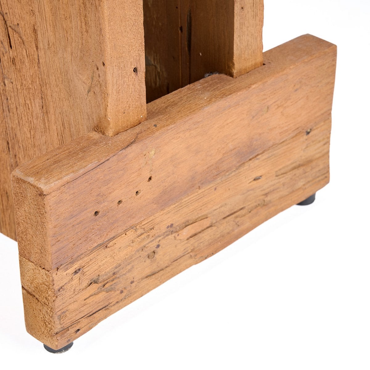 Blockhocker aus recyceltem Teakholz in Natur | VIA X SELECTION