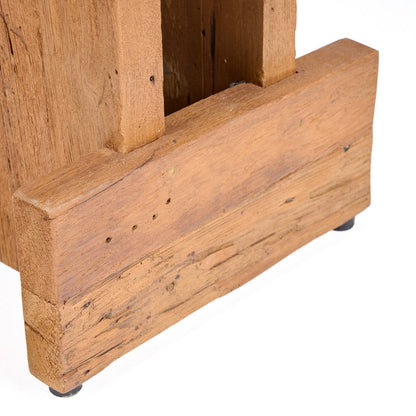 Blockhocker aus recyceltem Teakholz in Natur | VIA X SELECTION
