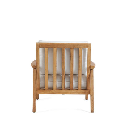 Outdoor-Loungesessel aus recyceltem Teakholz mit losem Kissen | VIA X SELECTION