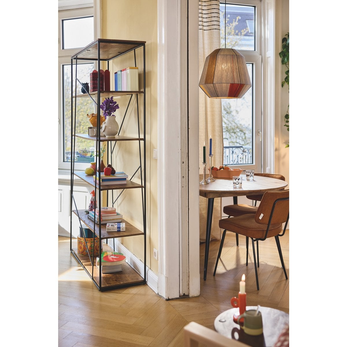 TOM TAILOR Home runder Esstisch Mangoholz Metallgestell 120 cm | VIA X SELECTION