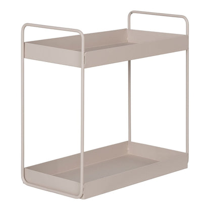 Kleines Regal mit 2 Ebenen beige, 30 × 15 × 31 cm | VIA X SELECTION