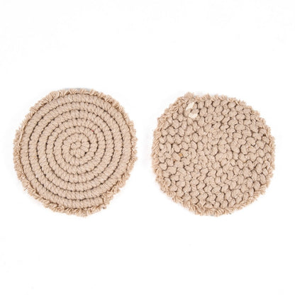 Baumwoll-Untersetzer in Beige, Ø 12 cm | VIA X SELECTION