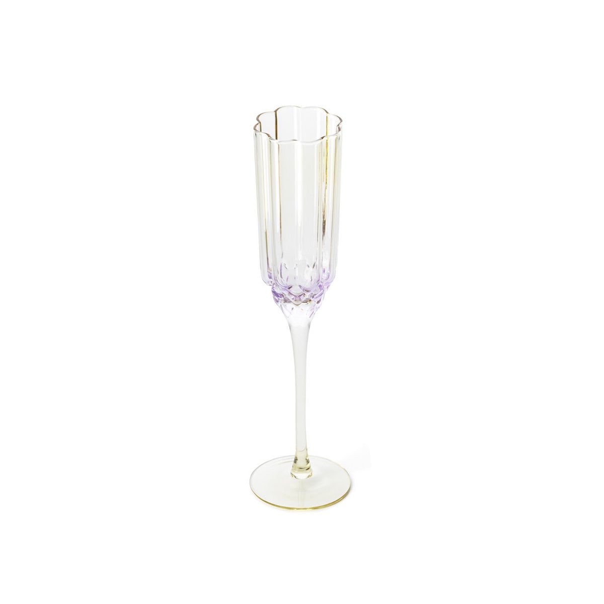 Sektflöte aus rosafarbenem Recyclingglas 26,5 cm | VIA X SELECTION