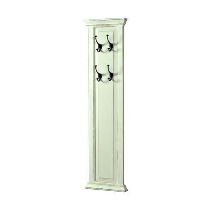 Wandgarderobe weiß mit 8 Haken, 38 × 8 × 110 cm | VIA X SELECTION