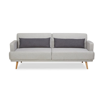 3-Sitzer-Sofa aus grauem Webstoff mit Liegefunktion | VIA X SELECTION