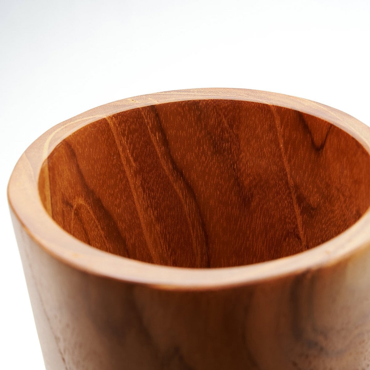 Niedriger Becher aus Teakholz 12 cm | VIA X SELECTION