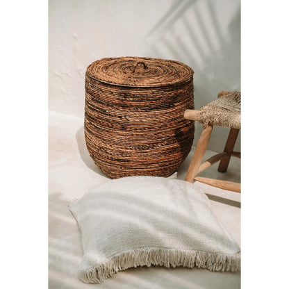 Großer Kissenbezug aus Baumwolle in Creme, 60 × 60 cm | VIA X SELECTION
