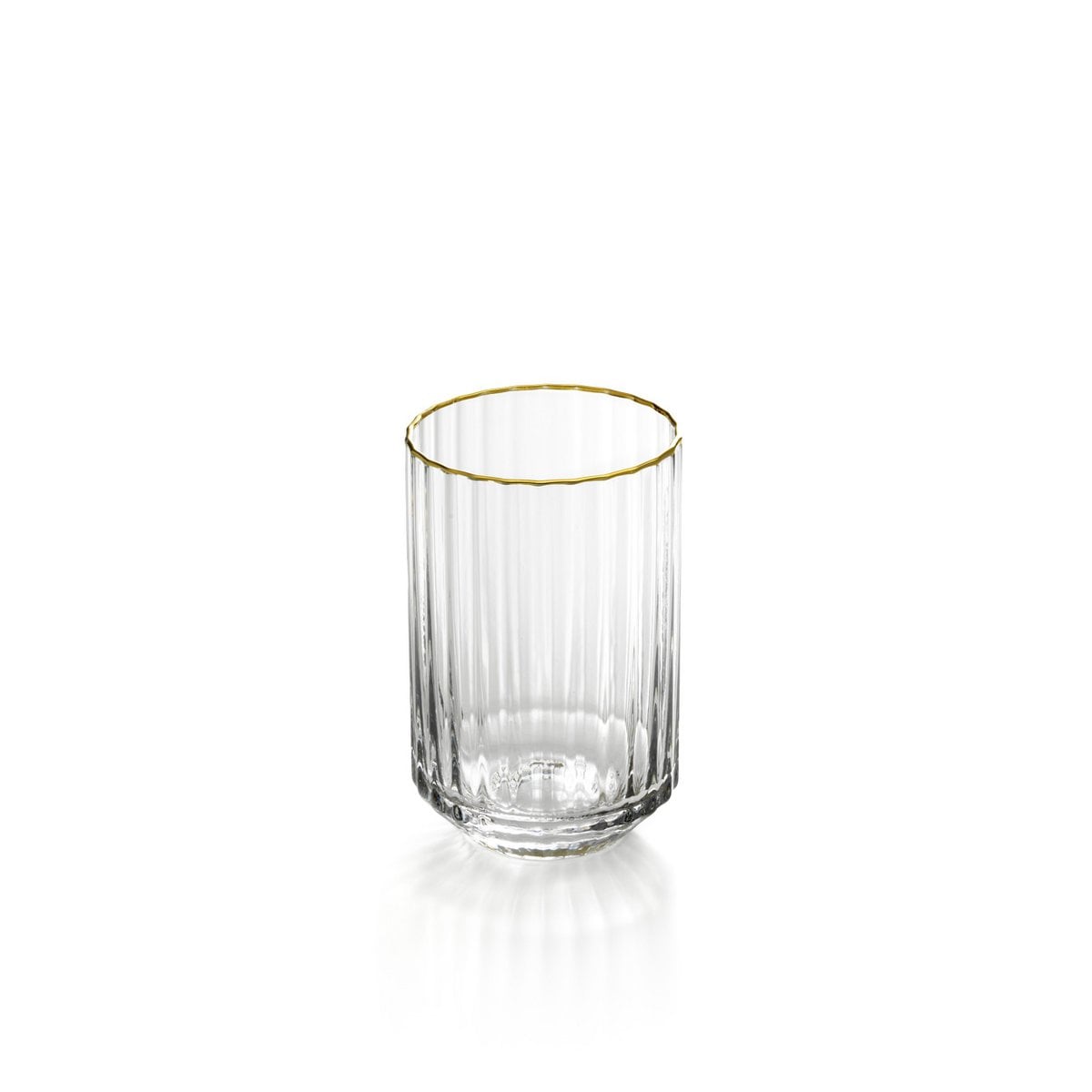 Trinkglas aus Recyclingglas mit Goldrand 10,8 cm | VIA X SELECTION