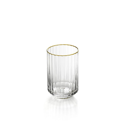 Trinkglas aus Recyclingglas mit Goldrand 10,8 cm | VIA X SELECTION