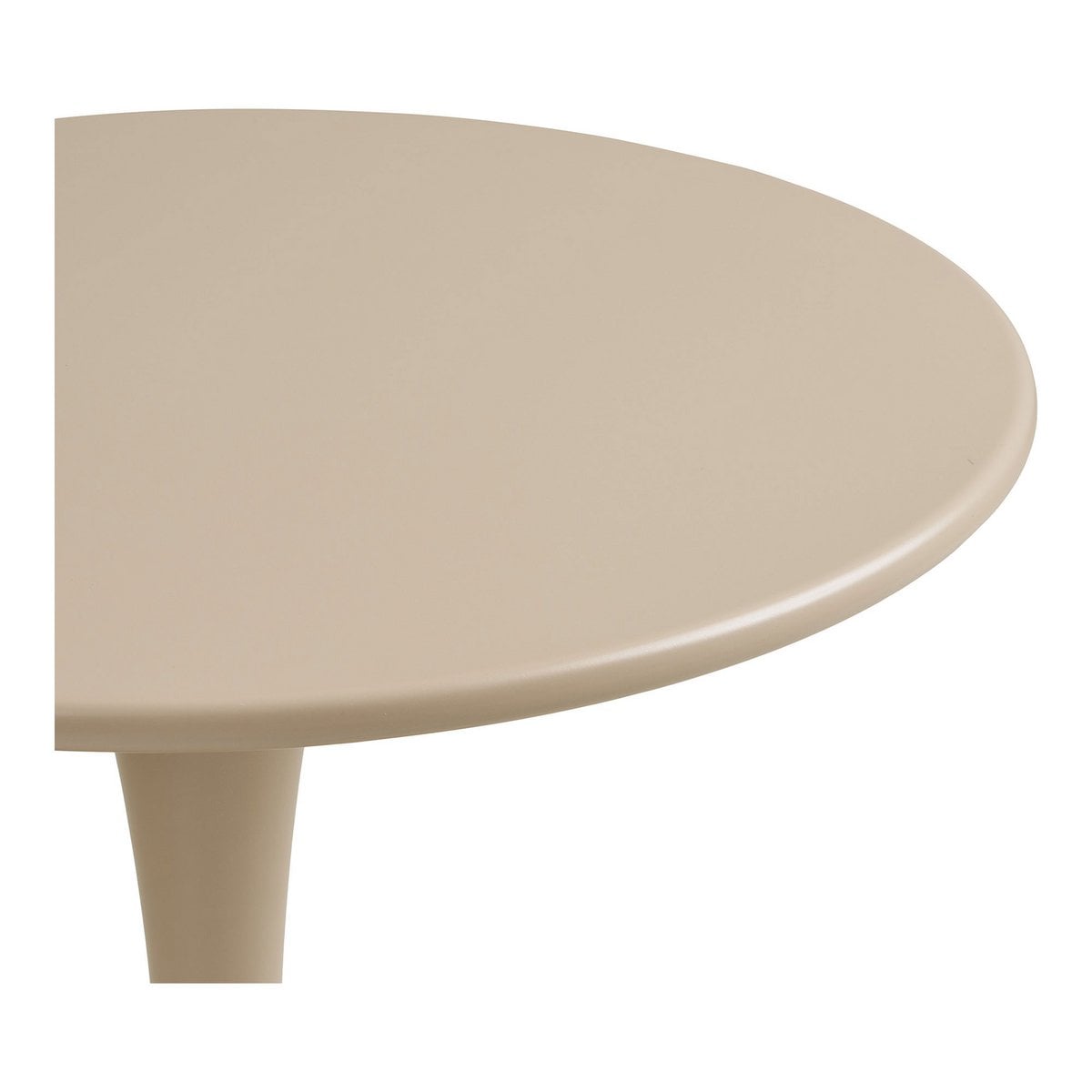Runder Bistrotisch aus Stahl in Taupe, Ø 60 cm | VIA X SELECTION
