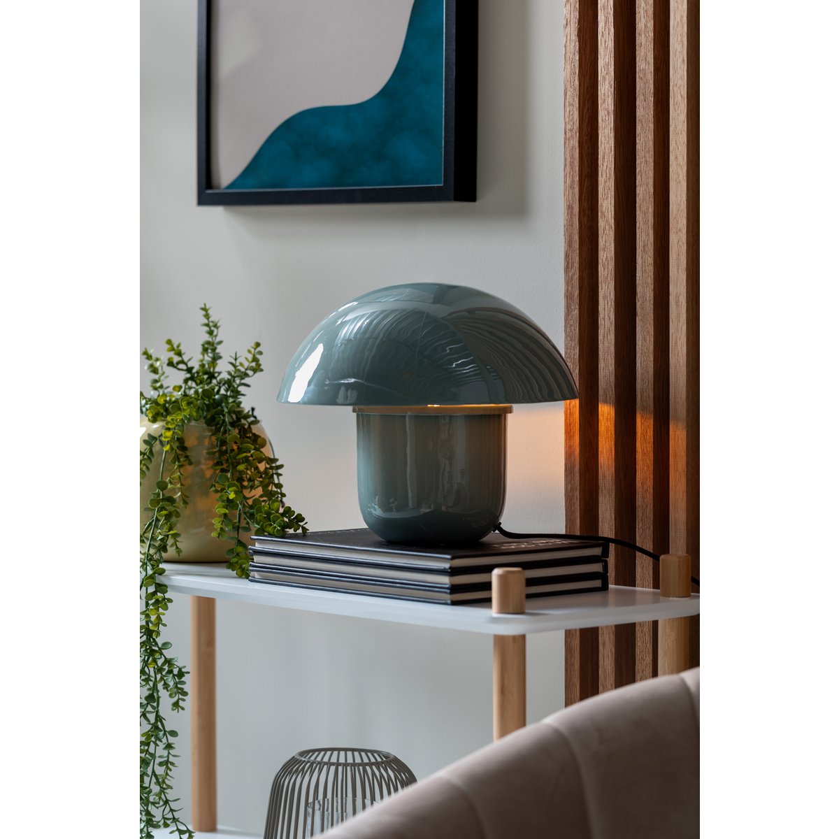 Leitmotiv Fat Mushroom Tischleuchte in in Blau | VIA X SELECTION