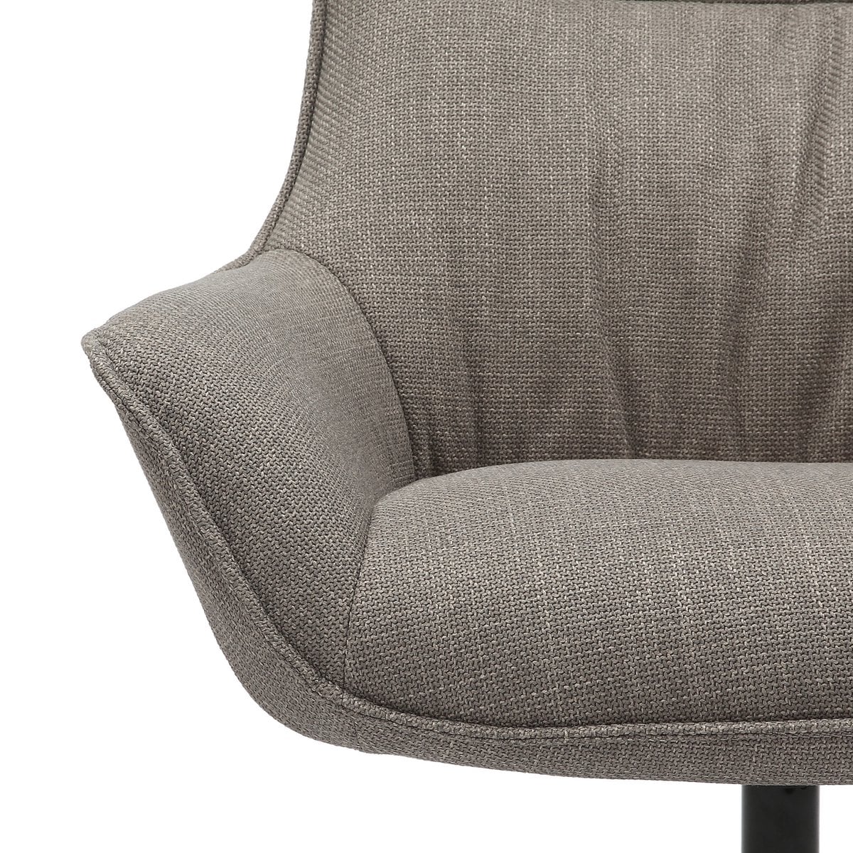 Drehsessel aus Strukturstoff in Taupe | VIA X SELECTION
