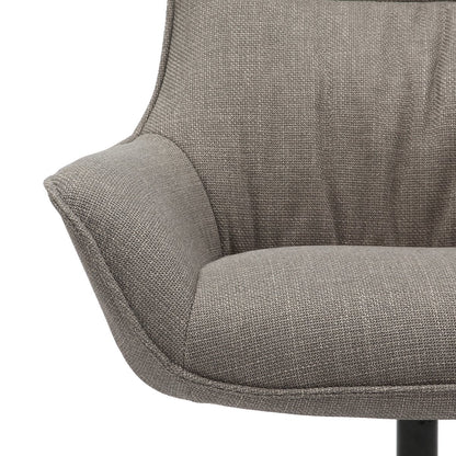 Drehsessel aus Strukturstoff in Taupe | VIA X SELECTION