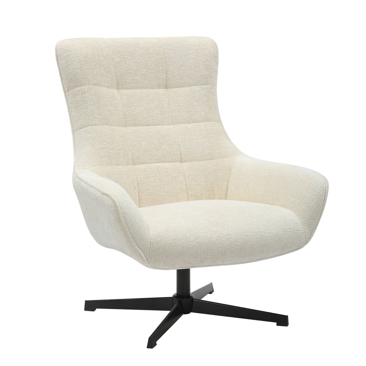 Drehsessel aus Chenille in Beige | VIA X SELECTION