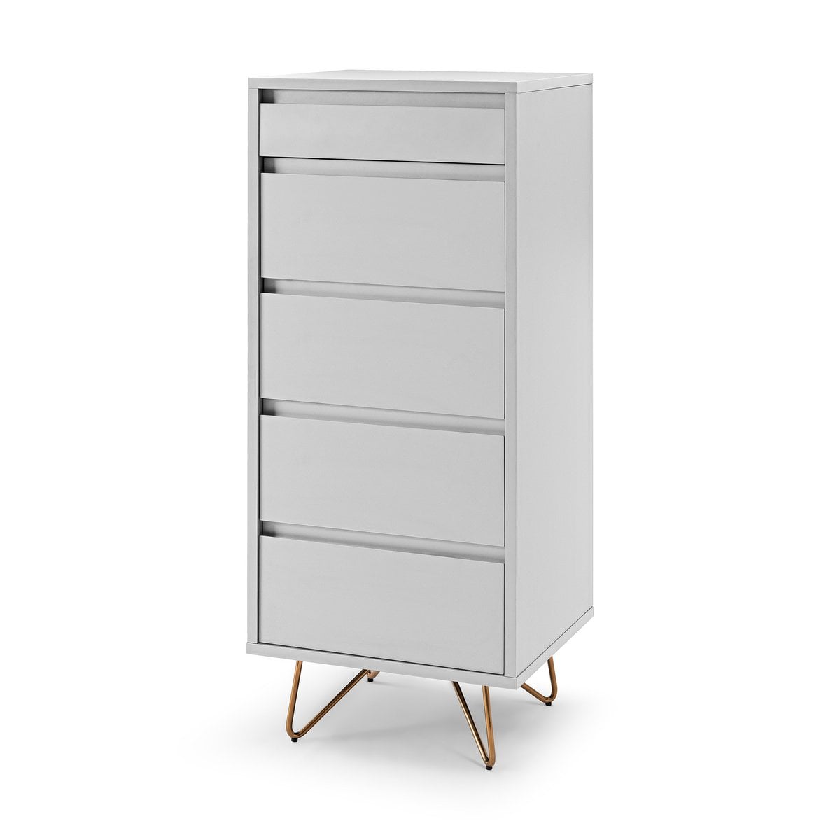 Hochkommode weiß mit Spiegelklappe, 40 × 45 × 110 cm | VIA X SELECTION