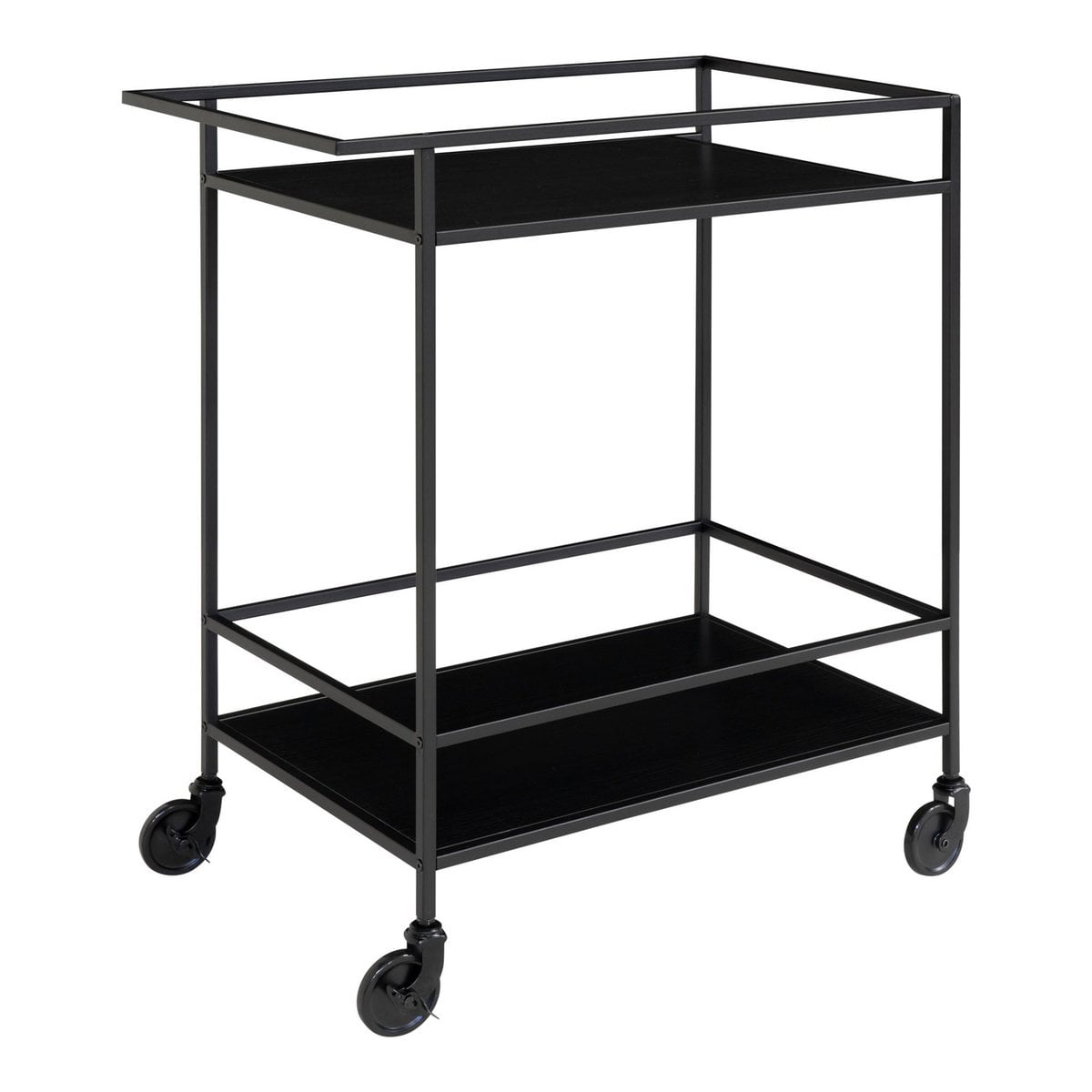 Barwagen in Schwarz, 68 × 40 × 79 cm | VIA X SELECTION