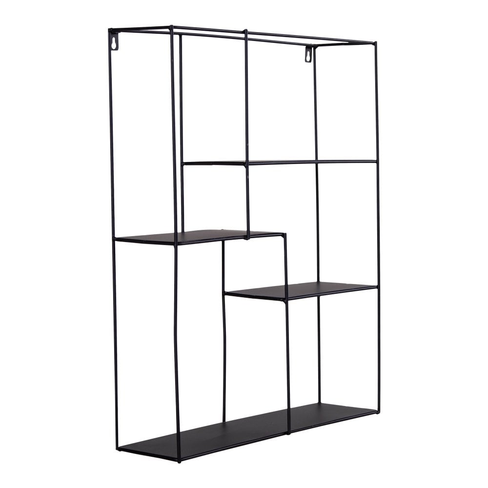 Metallregal aus schwarzem Stahl 40,5 × 10,5 × 50 cm | VIA X SELECTION