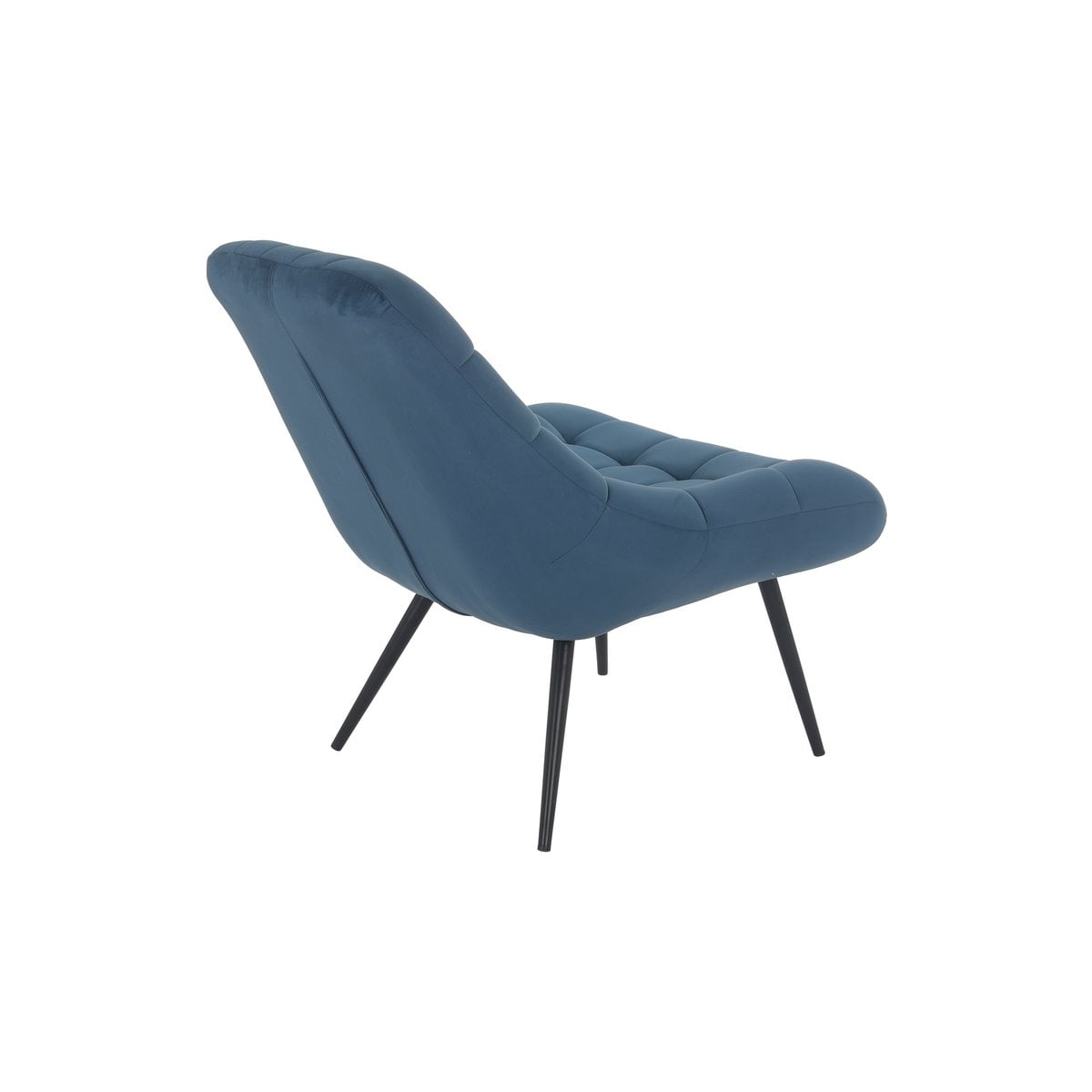 Loungesessel aus Samt blau mit XXL-Sitzfläche | VIA X SELECTION