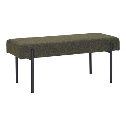 Sitzbank aus Stoff dunkelgrün 100 cm | VIA X SELECTION