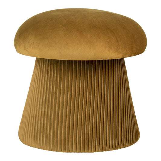 Runder Samt-Pouf Ockerorange | VIA X SELECTION