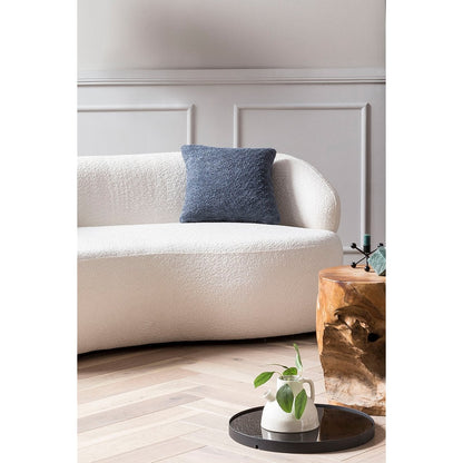 2-Sitzer-Sofa in weißem Bouclé mit gerundeter Form | VIA X SELECTION