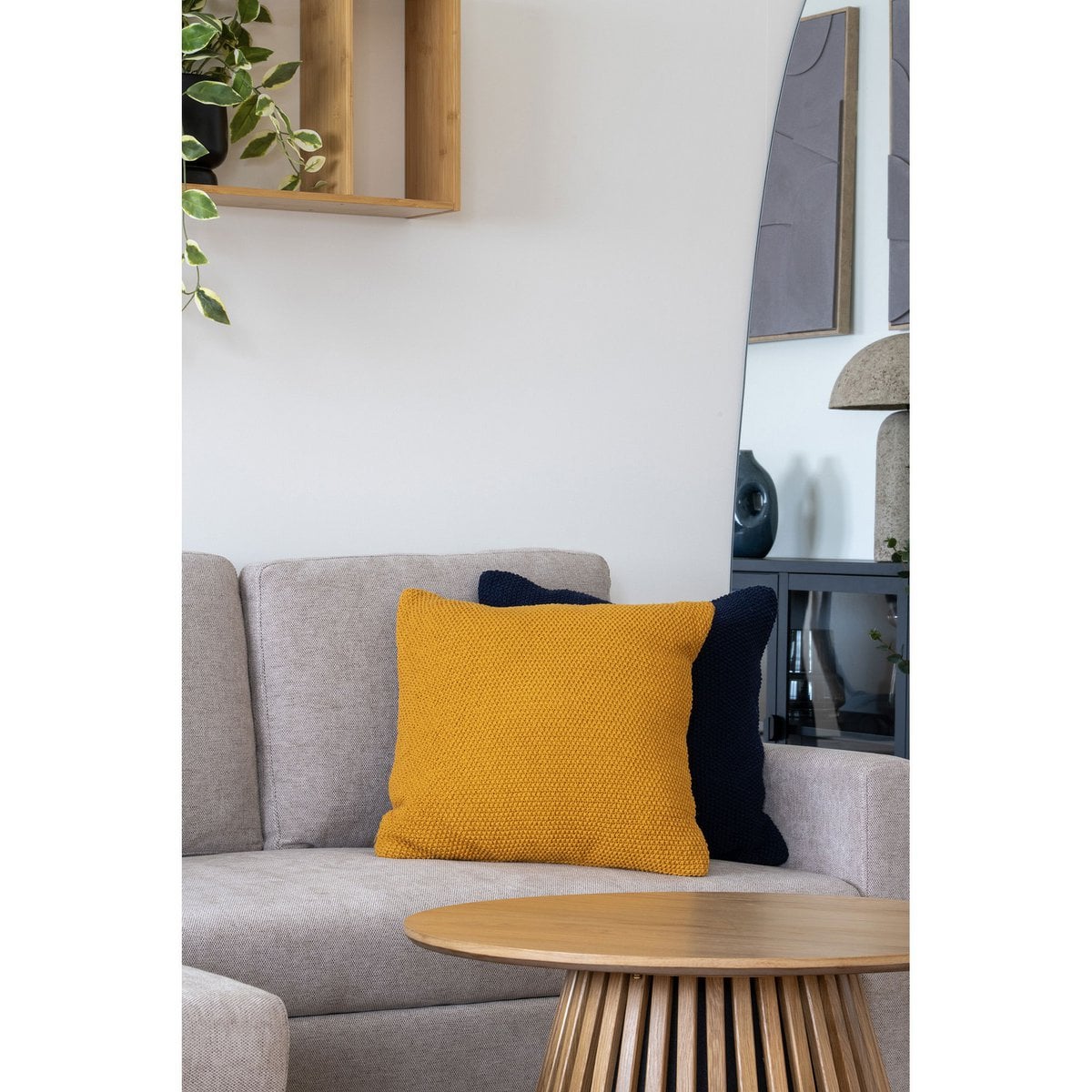 Kissen aus Baumwolle gelb, 45 × 45 cm | VIA X SELECTION