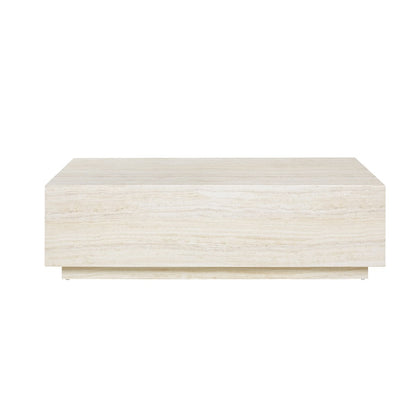 Couchtisch in Travertinoptik, 120 × 75 × 35 cm | VIA X SELECTION