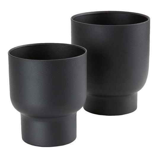 Pflanzständer-Set aus Metall, Schwarz, 2-teilig | VIA X SELECTION