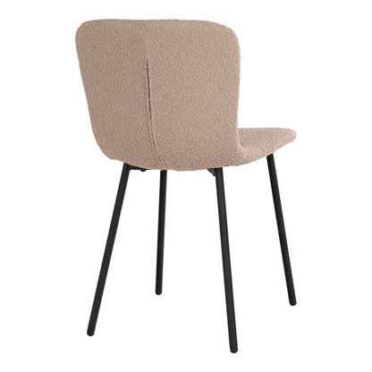 Esszimmerstuhl aus Bouclé beige im 2er-Set | VIA X SELECTION