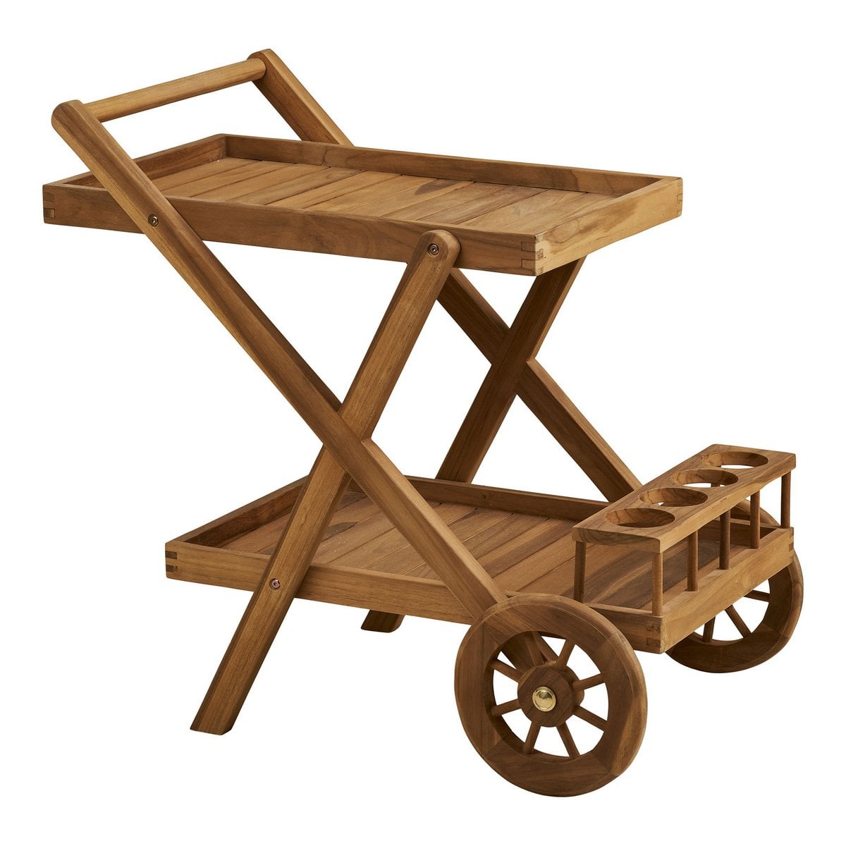 Servierwagen aus Teak, 86 × 50 × 81 cm | VIA X SELECTION