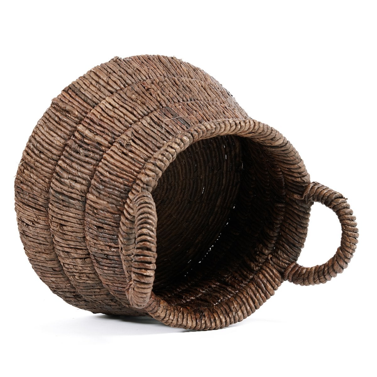 Korb aus Palmblatt dunkelbraun, 42 × 42 × 33 cm | VIA X SELECTION
