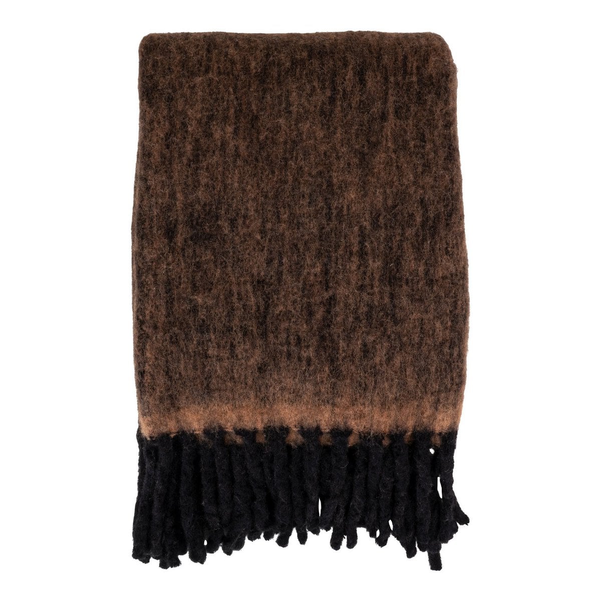 Plaid aus Wollmix in Braun, 130 × 170 cm | VIA X SELECTION