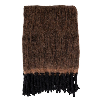 Plaid aus Wollmix in Braun, 130 × 170 cm | VIA X SELECTION