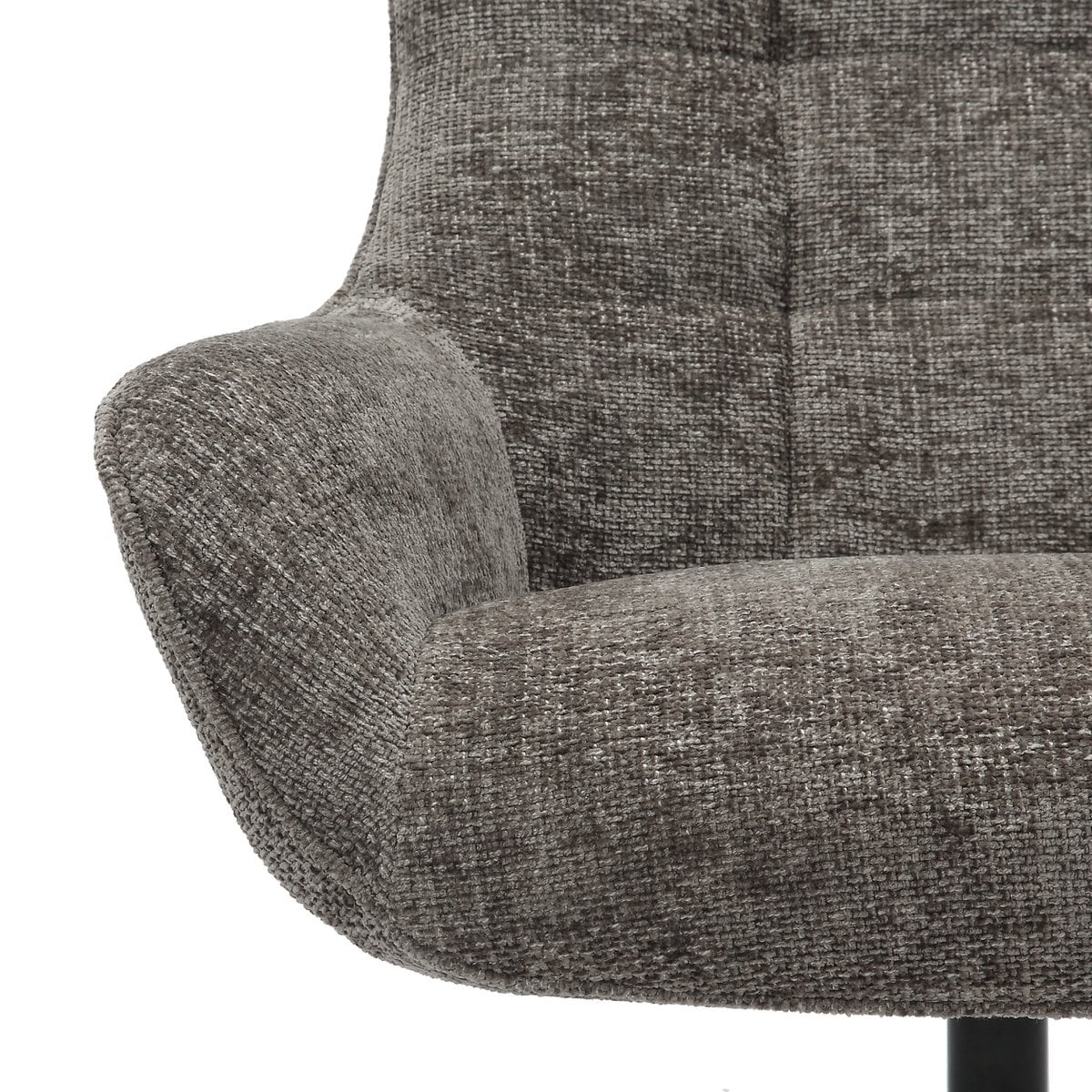 Drehsessel aus Chenille dunkelgrau | VIA X SELECTION