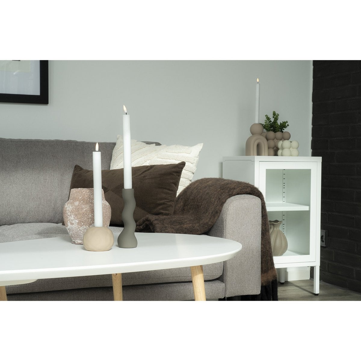 Kissen aus Baumwolle braun mit Struktur, 30 × 60 cm | VIA X SELECTION