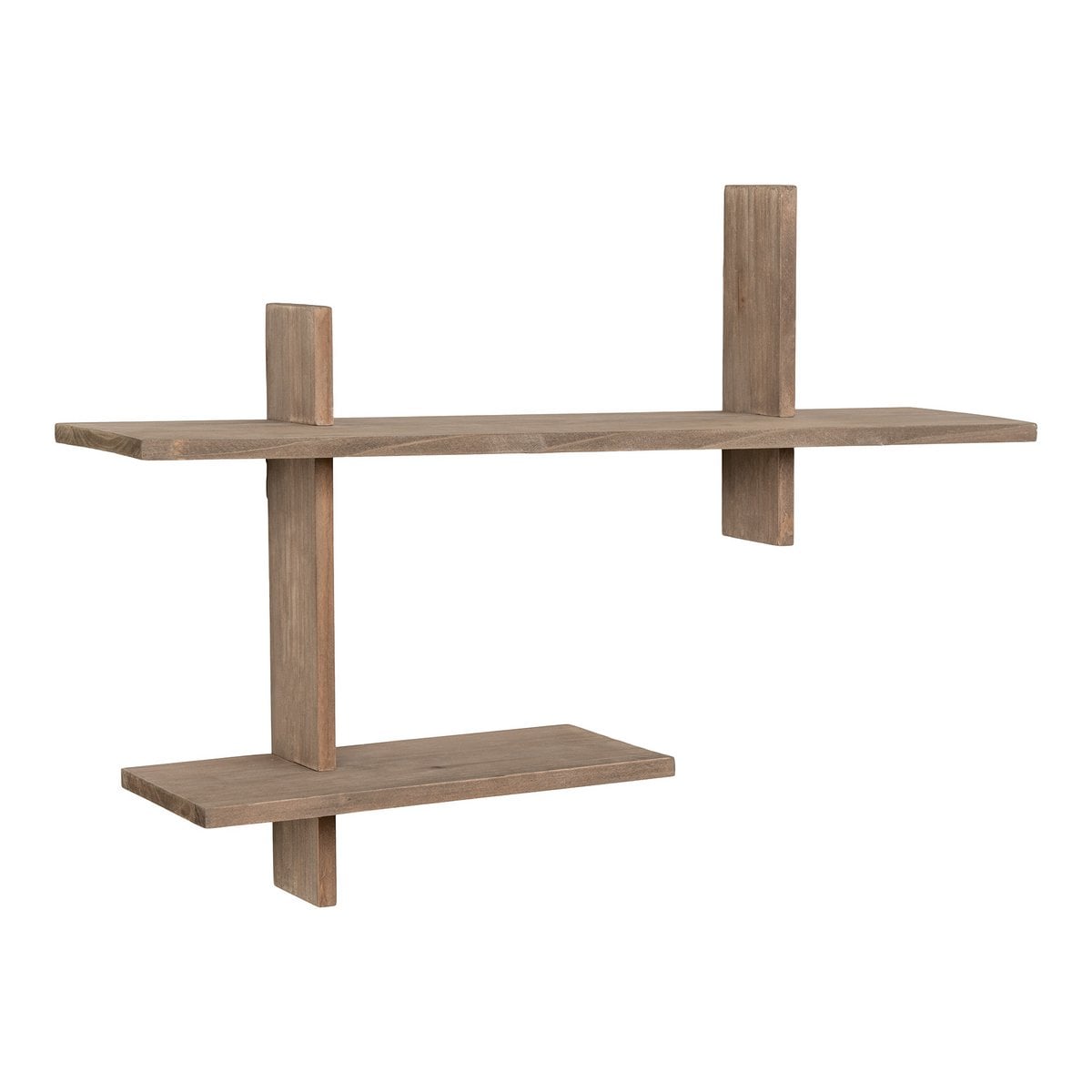 Wandregal aus Holz natur, 54 × 15 × 58 cm | VIA X SELECTION