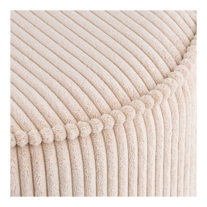 Runder Cord-Pouf in Beige | VIA X SELECTION